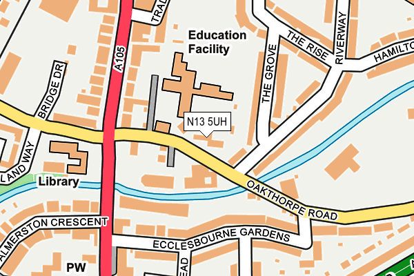 N13 5UH map - OS OpenMap – Local (Ordnance Survey)
