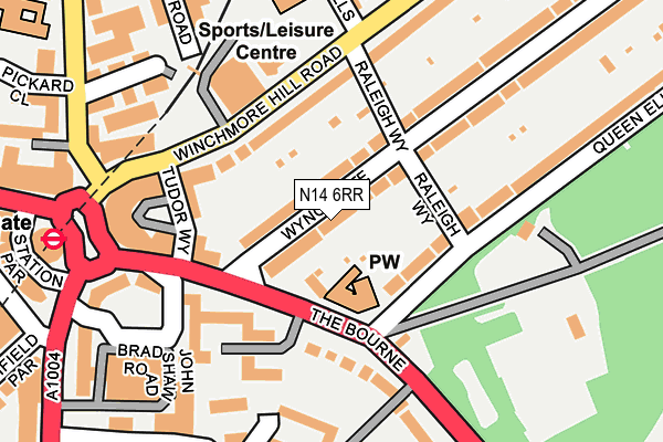 N14 6RR map - OS OpenMap – Local (Ordnance Survey)
