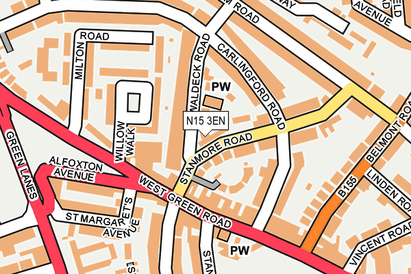 N15 3EN map - OS OpenMap – Local (Ordnance Survey)