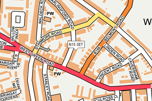 N15 3ET map - OS OpenMap – Local (Ordnance Survey)