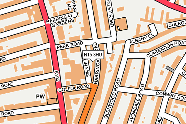 N15 3HU map - OS OpenMap – Local (Ordnance Survey)