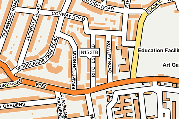 N15 3TB map - OS OpenMap – Local (Ordnance Survey)