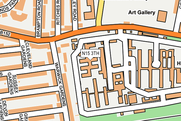 N15 3TH map - OS OpenMap – Local (Ordnance Survey)