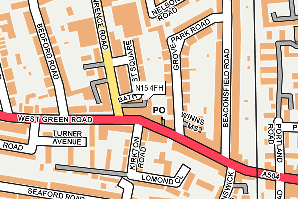 N15 4FH map - OS OpenMap – Local (Ordnance Survey)