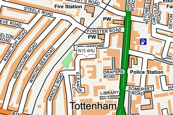 N15 4HU map - OS OpenMap – Local (Ordnance Survey)