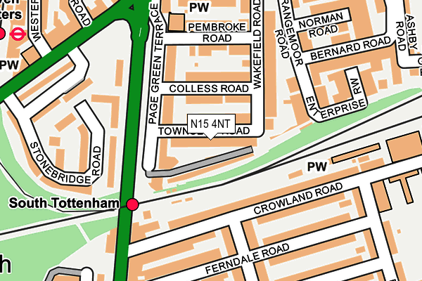 N15 4NT map - OS OpenMap – Local (Ordnance Survey)