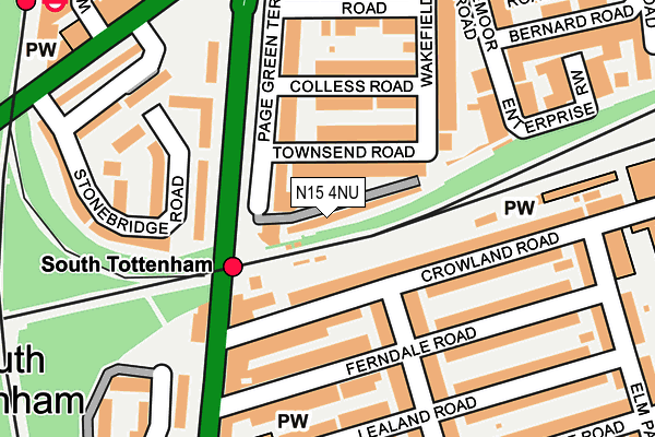 N15 4NU map - OS OpenMap – Local (Ordnance Survey)
