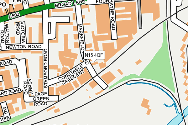 N15 4QF map - OS OpenMap – Local (Ordnance Survey)