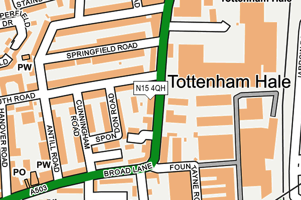 N15 4QH map - OS OpenMap – Local (Ordnance Survey)