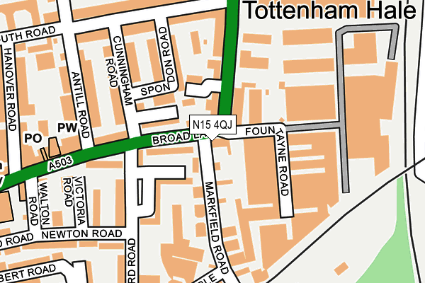 N15 4QJ map - OS OpenMap – Local (Ordnance Survey)