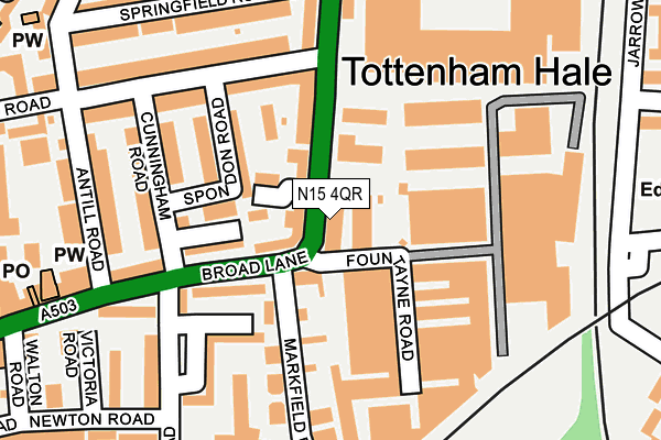 N15 4QR map - OS OpenMap – Local (Ordnance Survey)