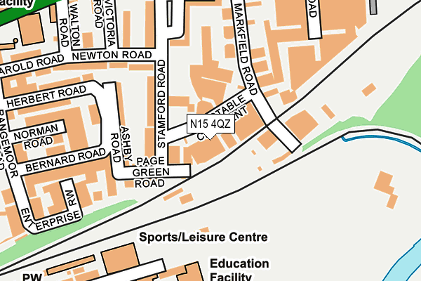 N15 4QZ map - OS OpenMap – Local (Ordnance Survey)