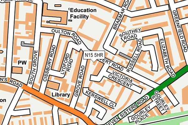 N15 5HR map - OS OpenMap – Local (Ordnance Survey)