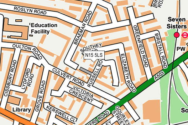 N15 5LS map - OS OpenMap – Local (Ordnance Survey)