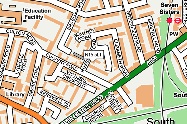 N15 5LT map - OS OpenMap – Local (Ordnance Survey)