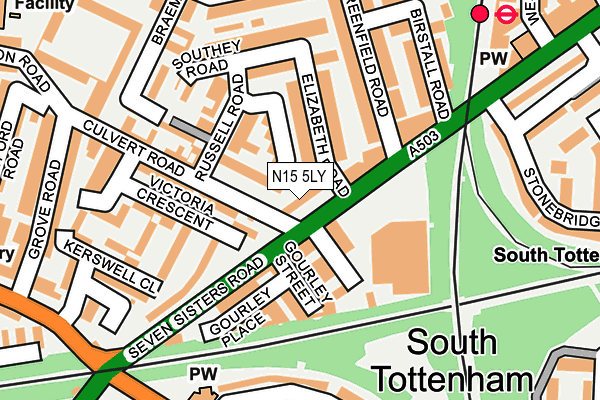 N15 5LY map - OS OpenMap – Local (Ordnance Survey)