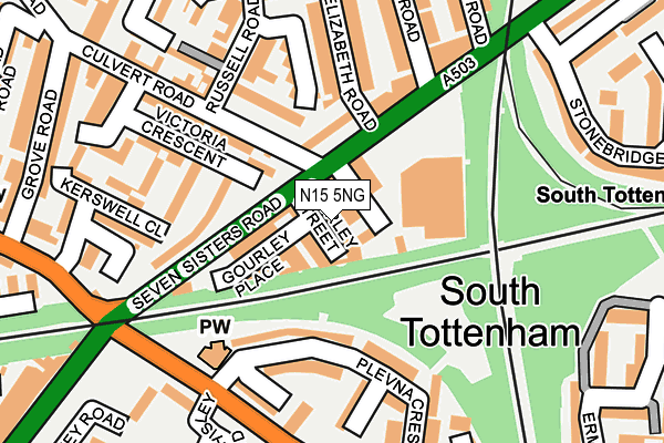 N15 5NG map - OS OpenMap – Local (Ordnance Survey)