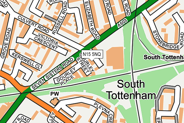 N15 5NQ map - OS OpenMap – Local (Ordnance Survey)