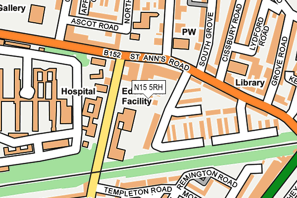 N15 5RH map - OS OpenMap – Local (Ordnance Survey)