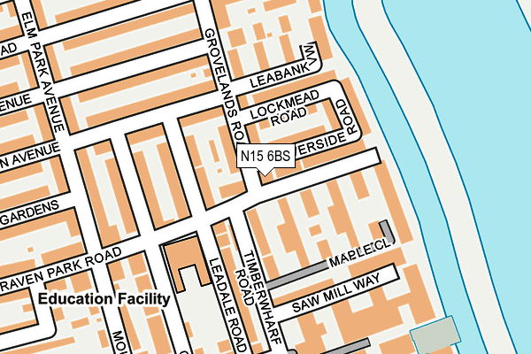 N15 6BS map - OS OpenMap – Local (Ordnance Survey)