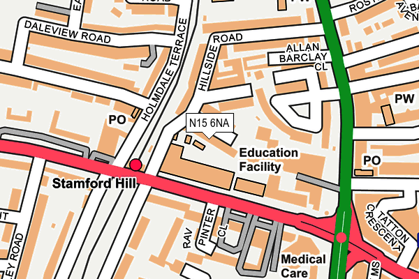 N15 6NA map - OS OpenMap – Local (Ordnance Survey)