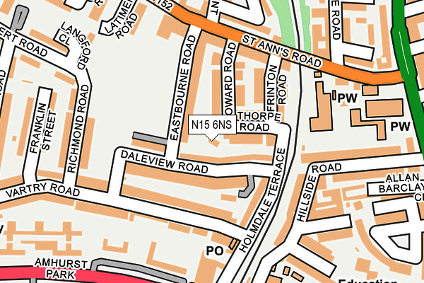 N15 6NS map - OS OpenMap – Local (Ordnance Survey)