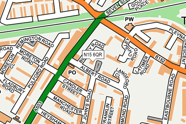 N15 6QR map - OS OpenMap – Local (Ordnance Survey)