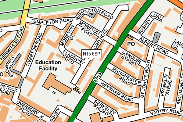 N15 6SP map - OS OpenMap – Local (Ordnance Survey)