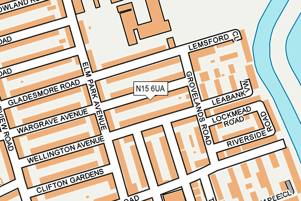 N15 6UA map - OS OpenMap – Local (Ordnance Survey)