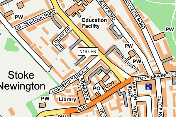 N16 0PR map - OS OpenMap – Local (Ordnance Survey)