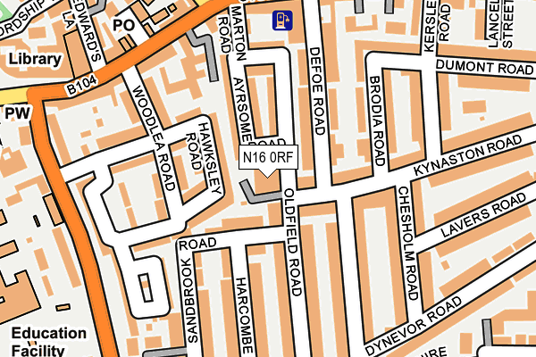 N16 0RF map - OS OpenMap – Local (Ordnance Survey)