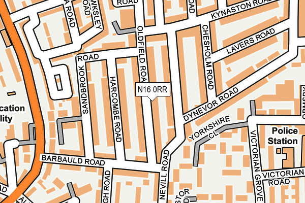 N16 0RR map - OS OpenMap – Local (Ordnance Survey)