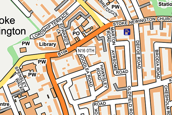 N16 0TH map - OS OpenMap – Local (Ordnance Survey)