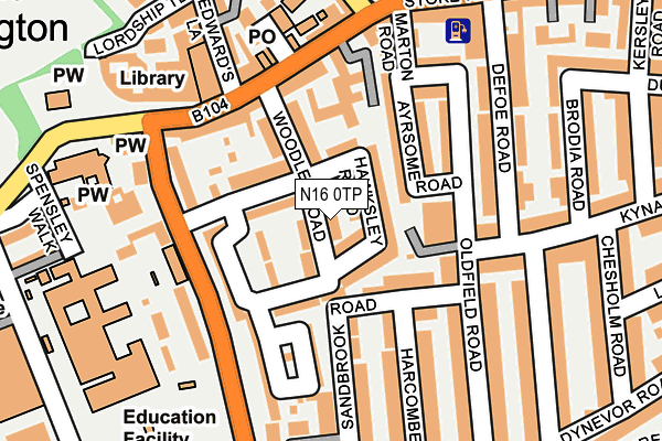 N16 0TP map - OS OpenMap – Local (Ordnance Survey)