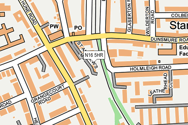 N16 5HR map - OS OpenMap – Local (Ordnance Survey)