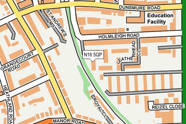 N16 5QP map - OS OpenMap – Local (Ordnance Survey)