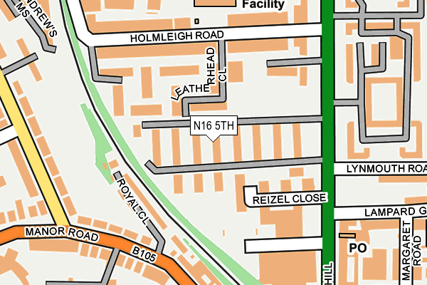 N16 5TH map - OS OpenMap – Local (Ordnance Survey)