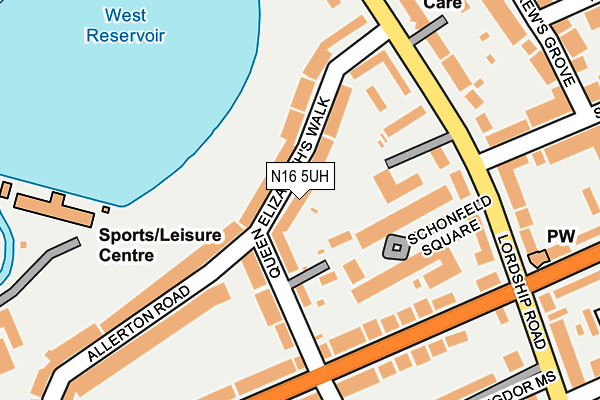 N16 5UH map - OS OpenMap – Local (Ordnance Survey)