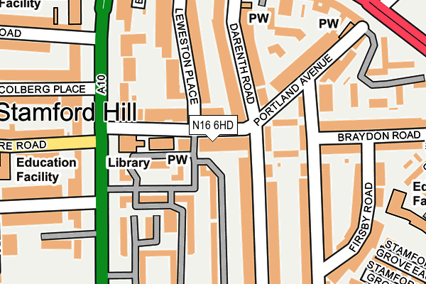 N16 6HD map - OS OpenMap – Local (Ordnance Survey)