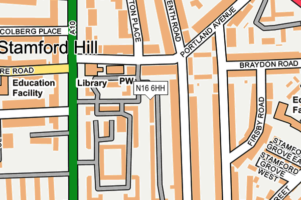 N16 6HH map - OS OpenMap – Local (Ordnance Survey)