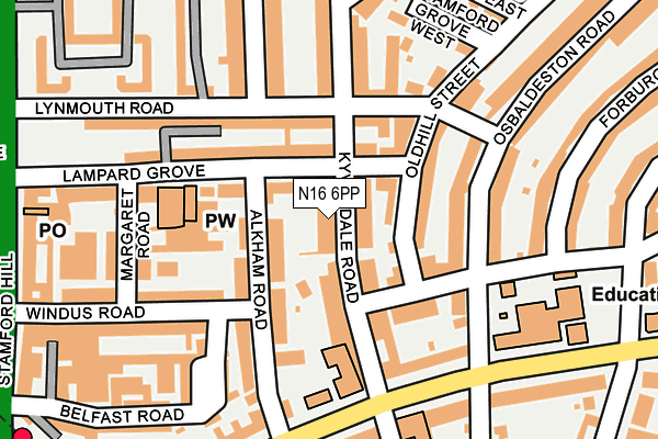 N16 6PP map - OS OpenMap – Local (Ordnance Survey)