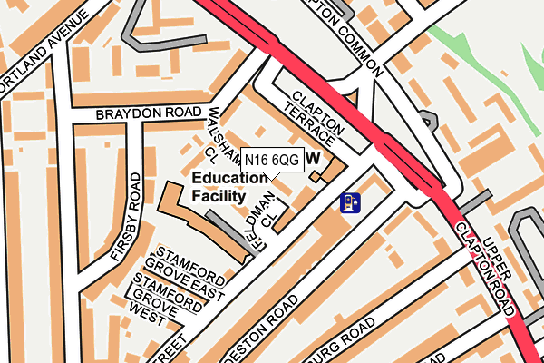 N16 6QG map - OS OpenMap – Local (Ordnance Survey)