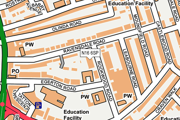 N16 6SP map - OS OpenMap – Local (Ordnance Survey)