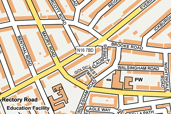 N16 7BD map - OS OpenMap – Local (Ordnance Survey)