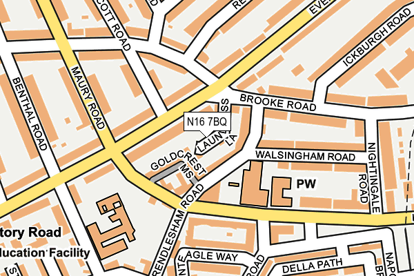 N16 7BQ map - OS OpenMap – Local (Ordnance Survey)
