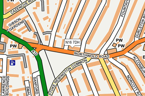 N16 7DH map - OS OpenMap – Local (Ordnance Survey)