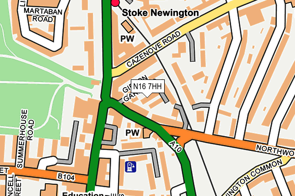 N16 7HH map - OS OpenMap – Local (Ordnance Survey)