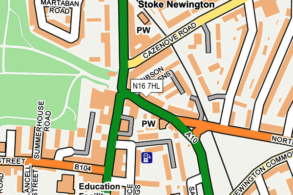 N16 7HL map - OS OpenMap – Local (Ordnance Survey)