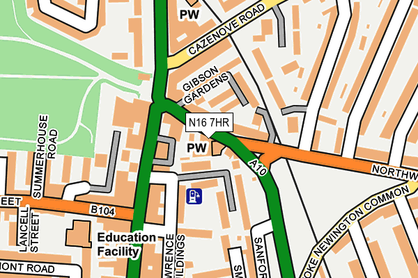 N16 7HR map - OS OpenMap – Local (Ordnance Survey)