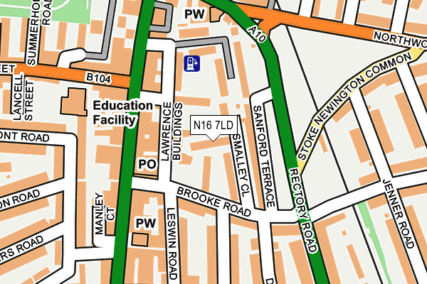 N16 7LD map - OS OpenMap – Local (Ordnance Survey)